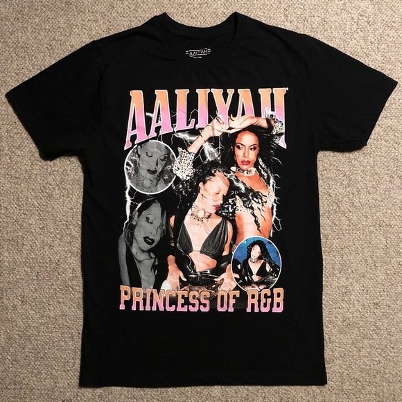 Aaliyah Other - Unisex Aaliyah Princess of R&B Graphic Tee